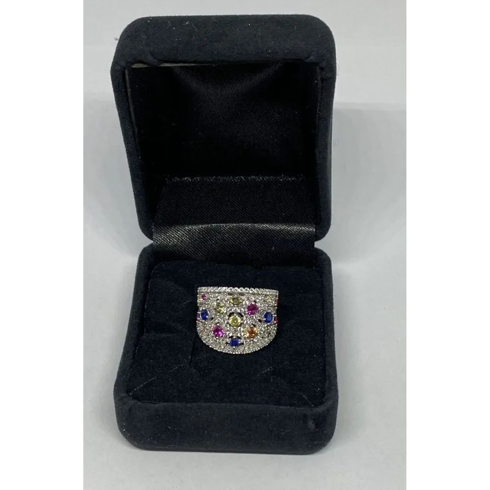 Cubic Zirconia SZR6981W2F-05 RingโRhodium Plated Sterling Silver MSRP $130 NM265
